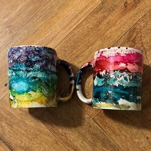 Ink Splatter Ceramic Mugs